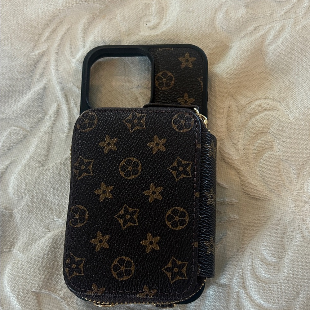 Elegant Designer Black and Brown Phone Case